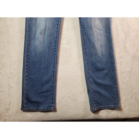 LOFT Jeans Womens Size 32 Blue Denim Cotton Pockets Flat Front Straight Leg - Picture 3 of 10